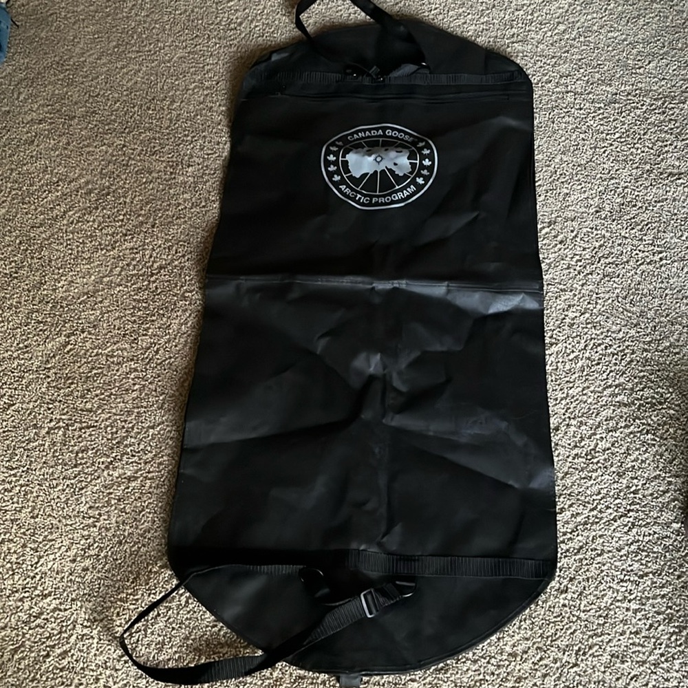 Vintage Canada Goose arctic program garment bag.